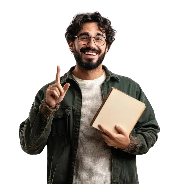 Happy Person with book